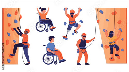 Inclusive Rock Climbing – Teamwork and Fitness for All Abilities at a Local Gym