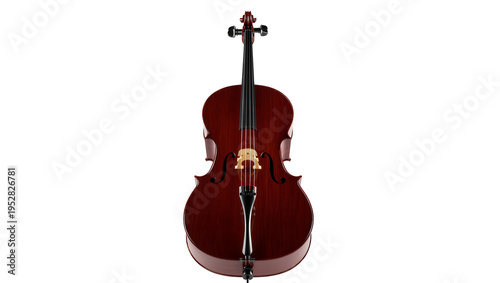 Billede på lærred Isolated beautiful wooden cello, a classic string musical instrument used in orc