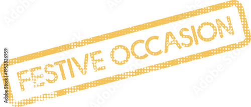 Golden Stamped Emblem Representing a Festive Occasion Full of Celebration and Joy