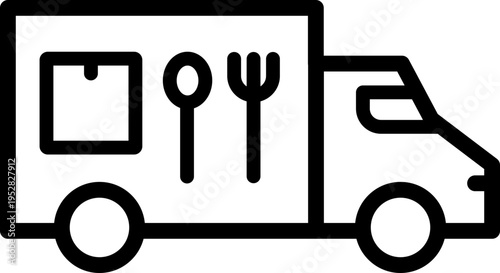 Courier Line Icon Vector, Courier Delivery Service Outline, Courier Express Shipping Symbol