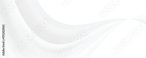 Abstract white wavy lines background with smooth curves and subtle gradient effect