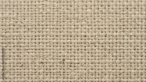 Closeup of natural beige burlap fabric texture background seamless pattern transparent background