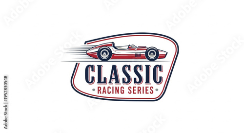 Classic Racing Series Logo Featuring a Vintage Race Car.