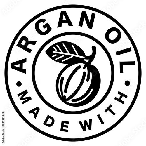 Made With Argan Oil Round Lab...