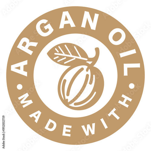 Made With Argan Oil Round Lab...