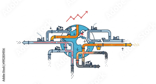 Global Interconnectedness and Economic Growth - A Visual Representation of Interdependence.