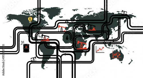 Global Network Interconnectivity - A Visual Representation of Worldwide Connections.