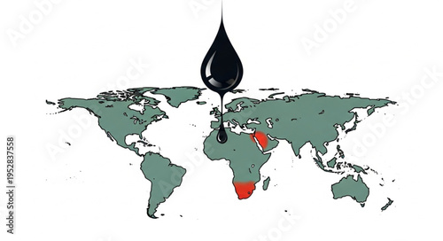 Global Oil Dependency - A World Map Visualizing Resource Distribution.