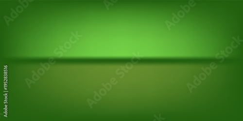 Abstract gradient podium background. Empty green 3D studio background. Clean scene for product presentation mockup template. eps 10