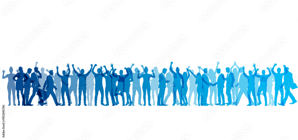 Fototapeta premium sagome, silhouette, gruppo di persone, felici, gioia, felicità, persone, gente felice, buon umore