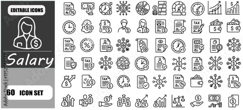 Professional Business Professional Receiving Monthly Salary Payment, Employee Holding Paycheck and Cash Bonus, Financial Growth, Corporate Compensation and Revenue Success Concept with Stacks of Money