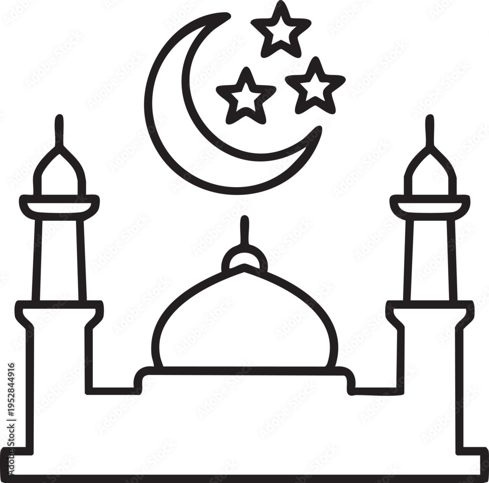 Obraz premium silhouette of mosque