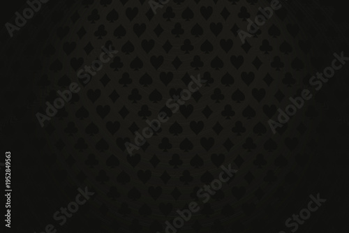 Black vector poker background for casino with card suits