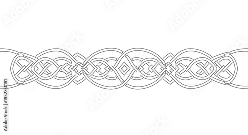 Celtic knot border vector illustration