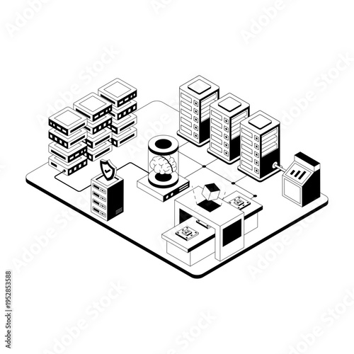 An isometric illustration of a sustainable city
