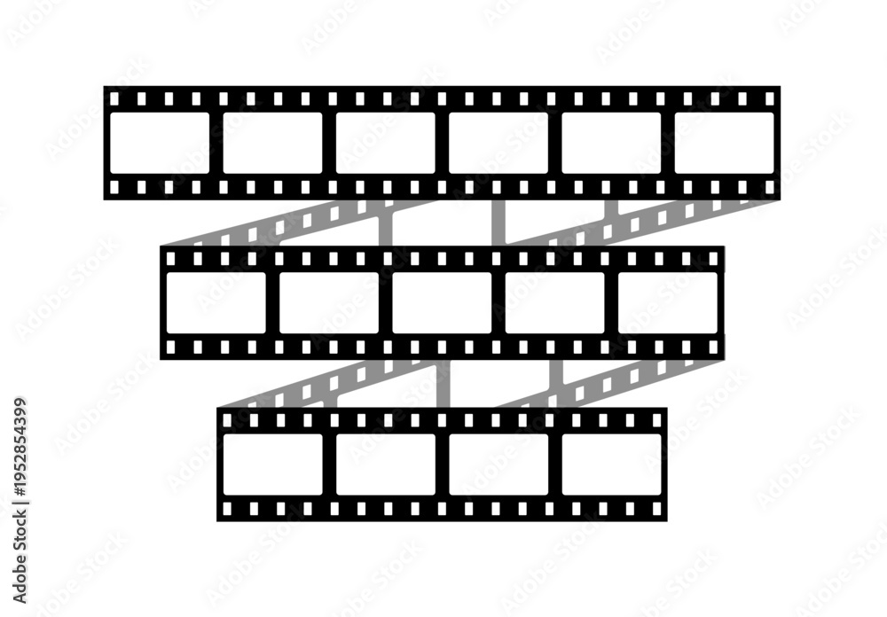 Obraz premium Polaroid Filmstrip Vector - Instant Film Strip for easy album at home for fun and hobby or memorize special moment at holiday