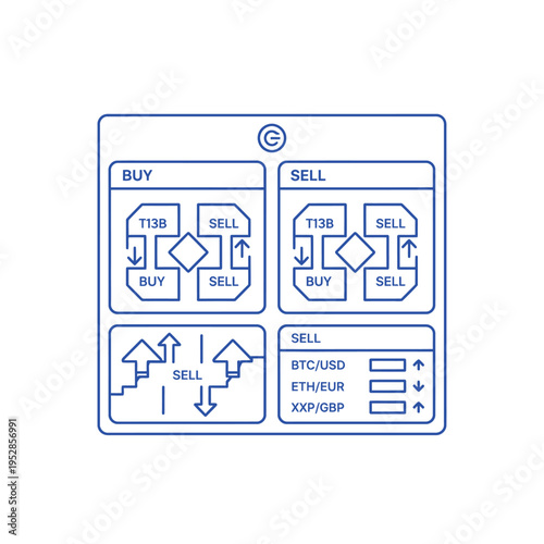 Cryptocurrency Trading Interface Diagram.