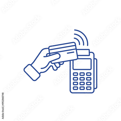 Contactless Payment Transaction Using Credit Card and Terminal.