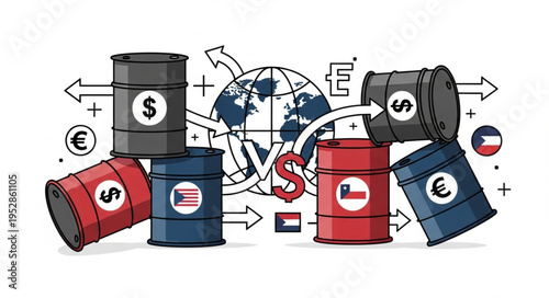 Global Oil Trade - Barrels, Currencies, and International Exchange.