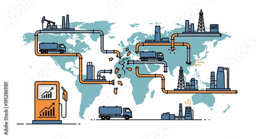 Global Oil and Gas Industry - Production, Transportation, and Consumption.