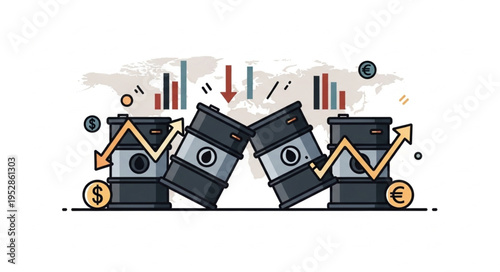 Oil Price Fluctuation - Barrels, Currency, and Market Trends.
