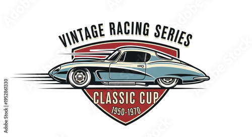 Vintage Racing Series Classic Cup Logo Featuring a Classic Car.