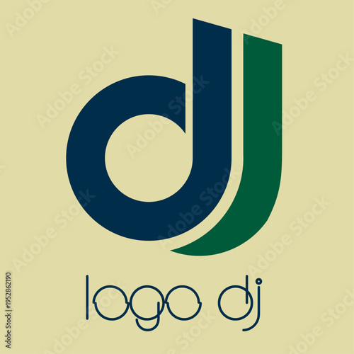 Minimalist DJ letter logo