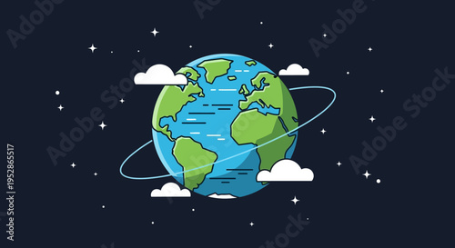 Globe Earth Planet World Map.