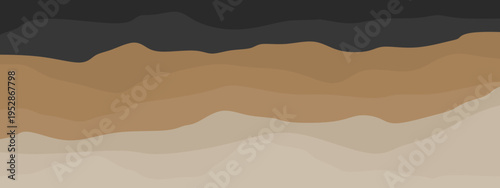 Soil and rock layers cross section