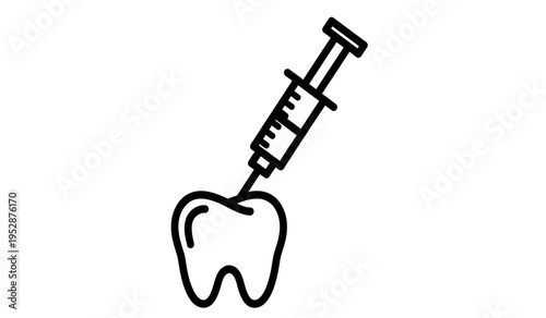 Dental injection illustration for medical and health purposes
