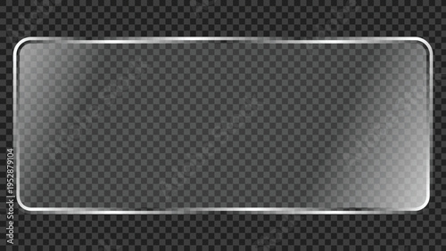 A sleek, modern rectangle with a silver border on a dark background