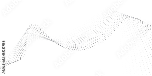 Abstract halftone wave dotted background. Futuristic twisted grunge pattern, dot, circles. Vector modern optical pop art texture for posters, business cards, cover,ilustration