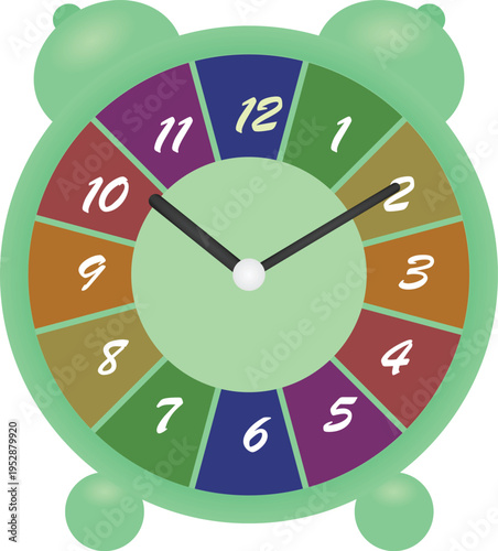 Blue alarm clock. vector illustration