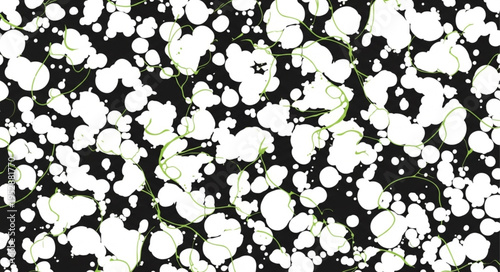 Black and white bubble texture.