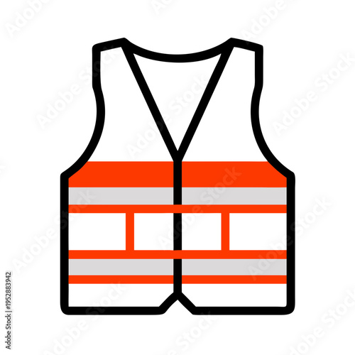 Orange safety vest with reflective bands for enhanced visibility and protection