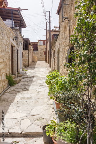 Traditional Stone Streets of Lofou Village, Cyprus