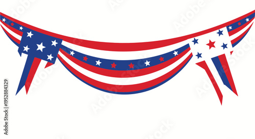 American patriotic garland vector
