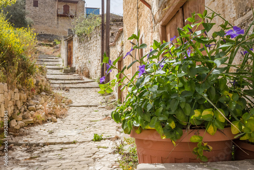 Traditional Stone Village Streets of Lofou, Cyprus