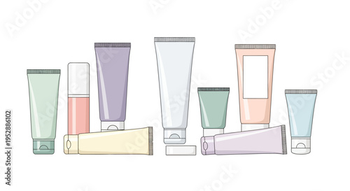 Cosmetic Tubes Assortment - Skincare Packaging Collection