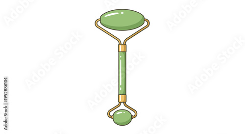 Green Jade Face Roller for Skin Care and Beauty