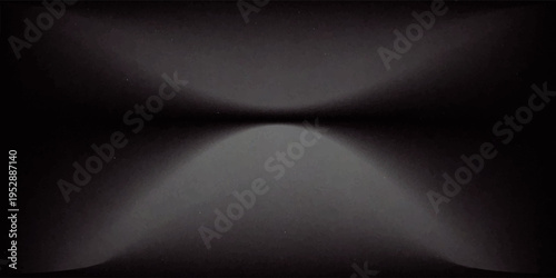 Black studio background with lights shining on the floor, black wall room with spotlights, edited illustration used for product display.