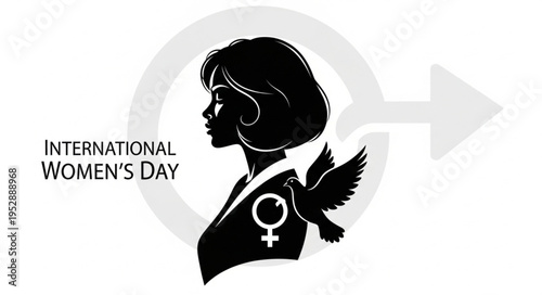 International Womens Day Female Empowerment Symbol.