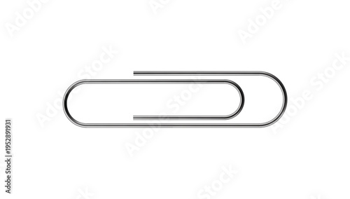 Paper clip icon office stationery tool document attachment metal clip vector illustration design element for workspace organization and file management use