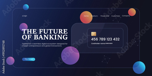 Future Banking Landing Page Template Design