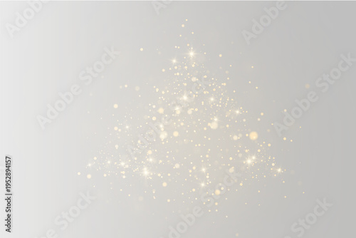Warm golden dust sparkles intensely, creating a glowing halo of light. The bright shimmer enhances depth and elegance. PNG