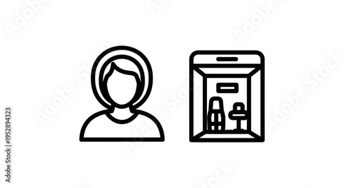 Soundproof room icon and booth icon, suggesting quiet spaces for recording or private meetings
