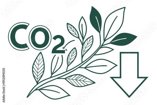 Carbon dioxide reduction through plant absorption
