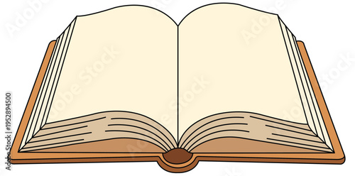 Opened Book: An open book with blank pages offers a glimpse of limitless potential. Awaiting the touch of words and ideas, its pages whisper tales untold, eager to embrace the magic of literature.