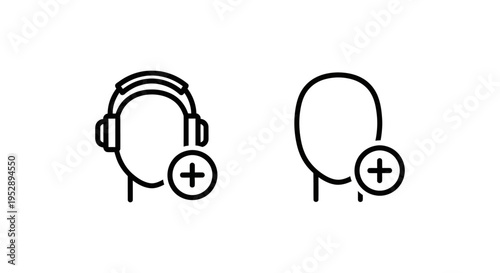 Podcast subscriber and new member icons for audio content platforms and digital community engagement