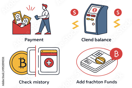 A group of people using a payment system